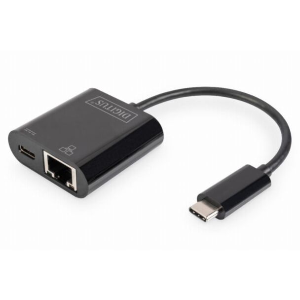 Digitus USB Type-CTM Gigabit Ethernet adapter with Power Delivery support