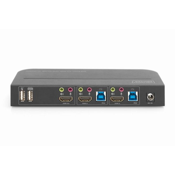 Digitus KVM Switch, 2x1 HDMI, HDMI Out,USB, 4Kx2K@60Hz