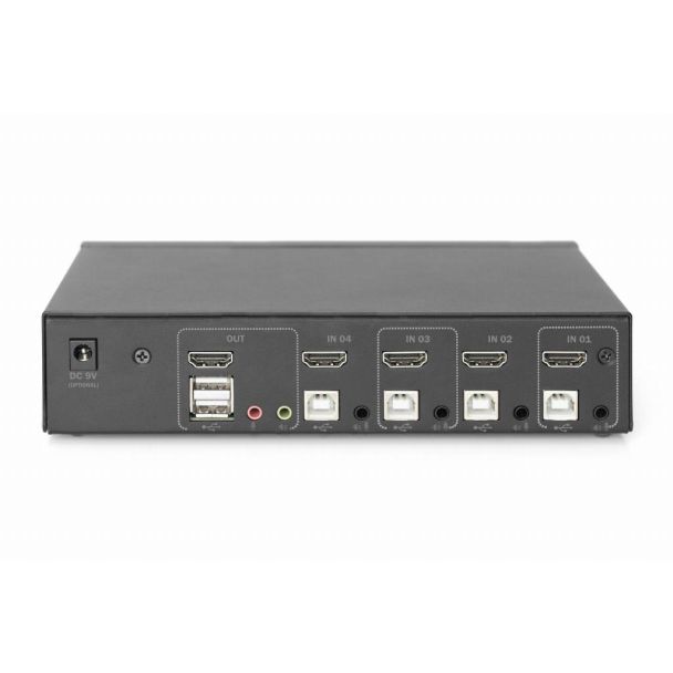 Digitus KVM Switch, 4 Port, Single Display, 4K, HDMI®