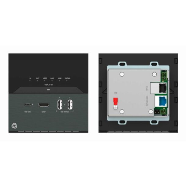 Kramer EXT3-C-WP-XR-T/US(B) – 4K60 USB-C HDBaseT 3.0 wall-plate transmitter, US black