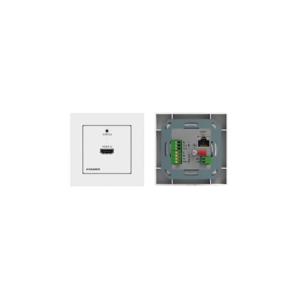 Kramer WP-789T/EU-80/86(W) – 4K60 HDBaseT wall-plate transmitter with PoE, EU/UK white
