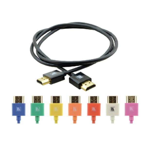 Kramer C-HM/HM/PICO/YL-3 – Cavo HDMI High Speed con Ethernet, sottile, 0,9 m