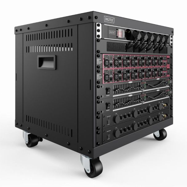 Digitus Rack universale per apparecchiature da 19 pollici con rotelle, 8UH