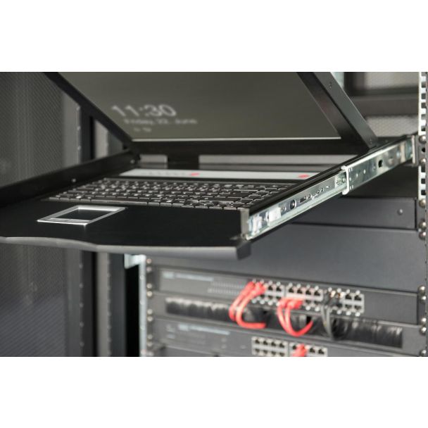 Digitus Console modulare con TFT da 17" (48,3 cm), 8 porte Cat.5 KVM e touchpad, tastiera US