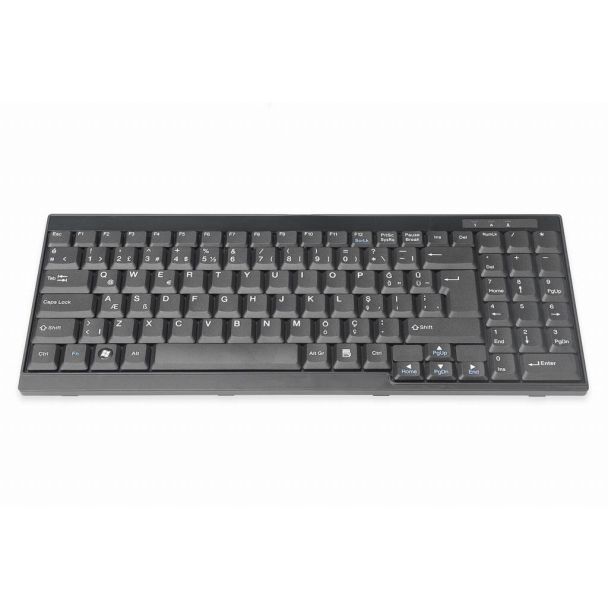 Digitus Keyboard Suitable for TFT Consoles, Turkish Layout