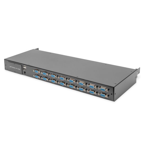 Digitus DS-72214 switch per keyboard-video-mouse (kvm) Montaggio rack Nero