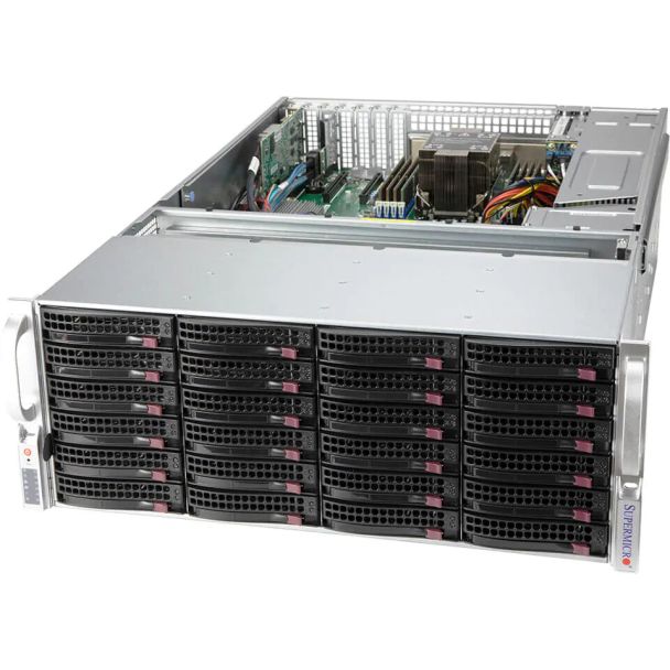Supermicro SSG-540P-E1CTR36H sistema barebone per server Intel C621A LGA 4189 Armadio (4U) Nero, Argento
