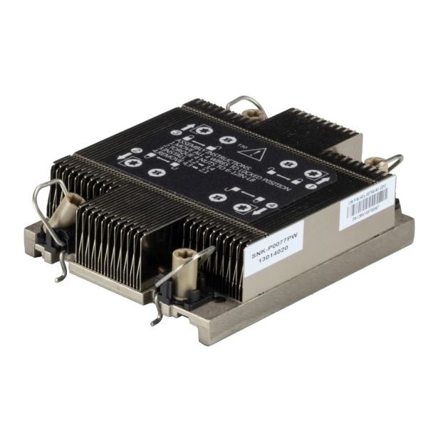 Supermicro SNK-P0077PW sistema di raffreddamento per computer Processore Dissipatore di calore/Radiatore Nero, Acciaio inox