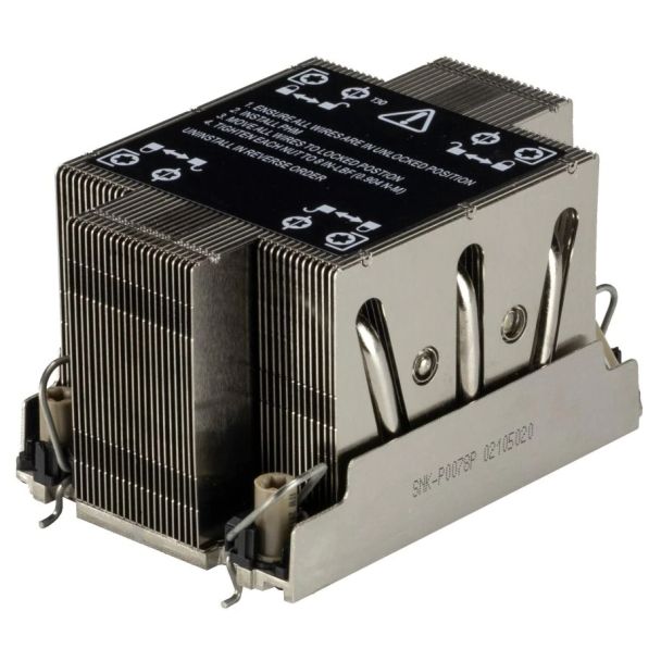 Supermicro SNK-P0078P sistema di raffreddamento per computer Processore Dissipatore di calore/Radiatore Nero, Acciaio inox
