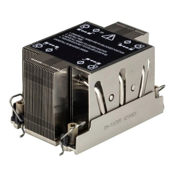 Supermicro SNK-P0078PC sistema di raffreddamento per computer Processore Dissipatore di calore/Radiatore Nero, Acciaio inox
