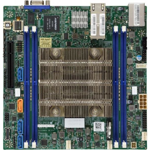 Supermicro MBD-X11SDV-8C-TLN2F-O scheda madre Sistema su chip Mini-ITX