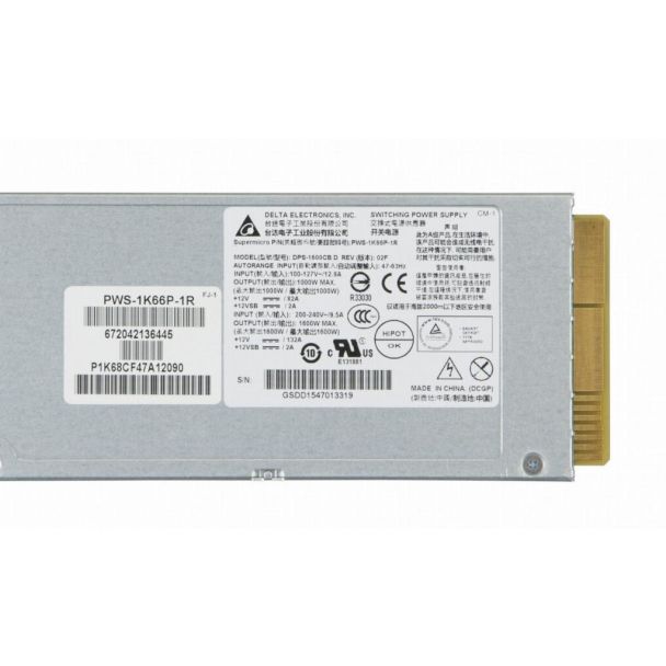 Supermicro PWS-1K66P-1R power supply unit 1000 W 1U Silver
