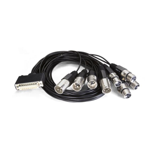 Aja Video Systems 12G-AM-8XLR-CBL 12G-AM XLR breakout cable, 8-Ch In and 8-Ch Out Also compatible with the 12G-AMA, 3G-AM, 3G-AMA, and ADA4