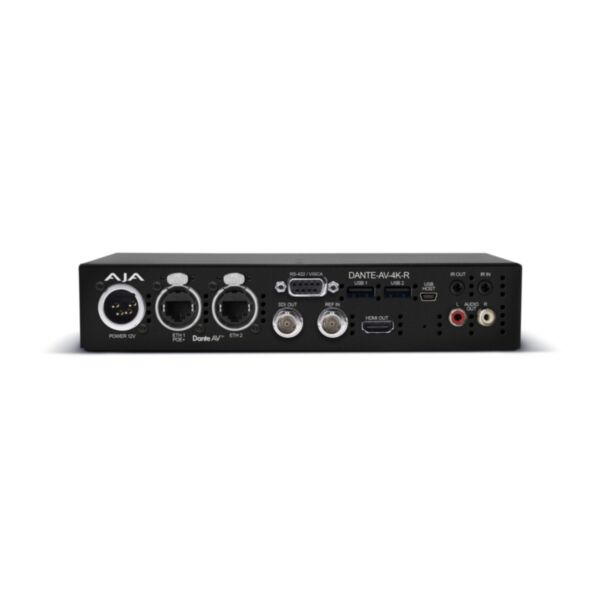 AJA Dante AV 4K-R ricevitore da Dante AV Ultra JPEG 2000 a 12G-SDI/HDMI