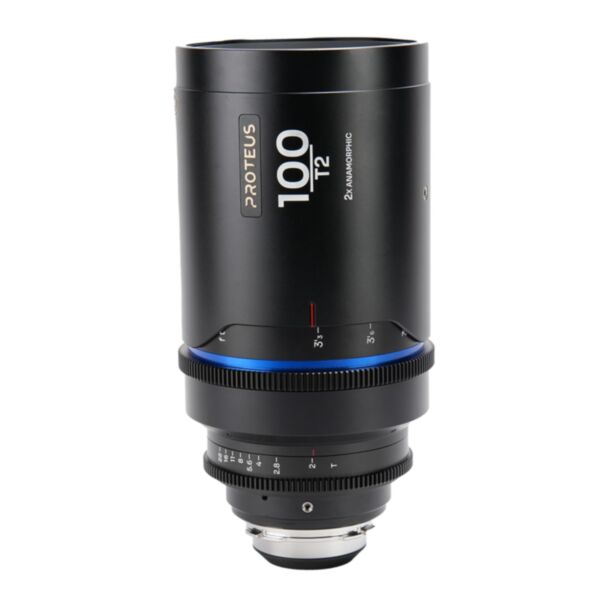 Laowa Proteus 2X 100mm T2 flare blu, scala metrica, anamorfico PL/EF
