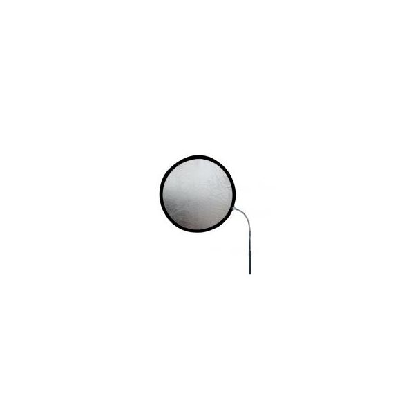Aurora Reflective Panel diam. 60 cm silver/white with HSG rod