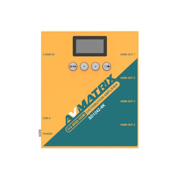 AVMatrix SD1242-4K – HDMI 2.0 distribution amplifier with 4 outputs