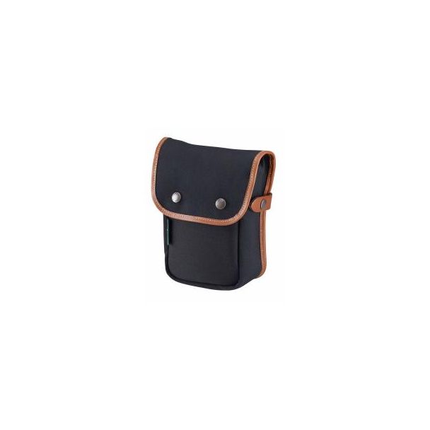 Billingham Delta Pocket Canvas Black/Tan Leather Edges + Brass Trim