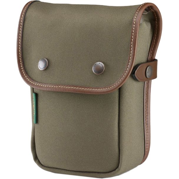 Billingham Delta Pocket FibreNyte Sage Green/Chocolate Leather Edges