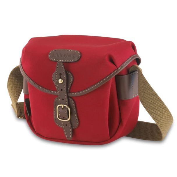 Billingham Hadley Digital Bag Burgundy Canvas/Chocolate Leather Trim