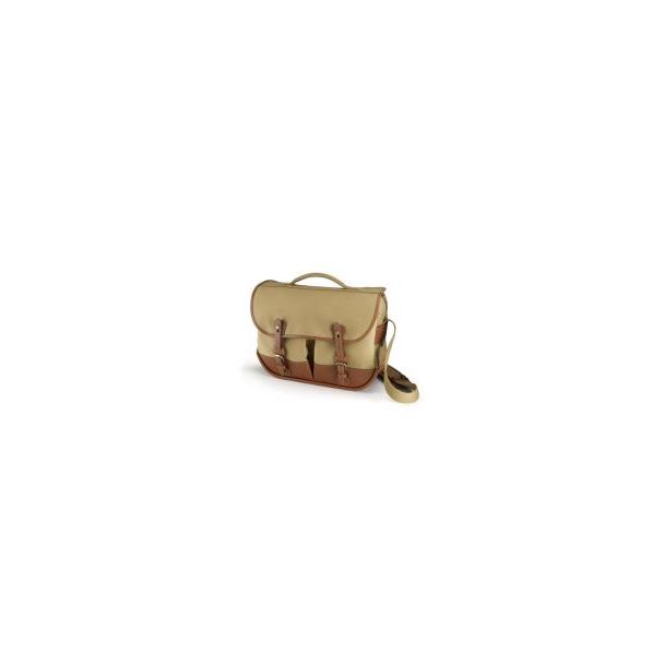 Billingham Eventer Bag Khaki Canvas/Light Brown Leather Trim + Brass Hardware