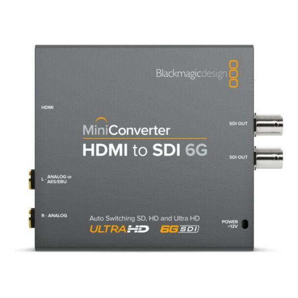 Blackmagic Design Mini Converter HDMI to SDI 6G – Convertitore da HDMI a SDI 6G con audio – Confezione aperta
