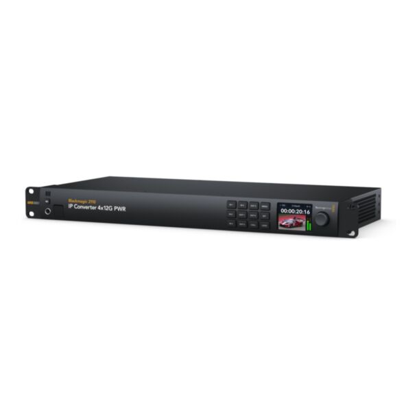 Blackmagic Design 2110 IP Converter 4x12G PWR – Convertitore 4 canali 12G-SDI ↔ SMPTE 2110 con PoE++