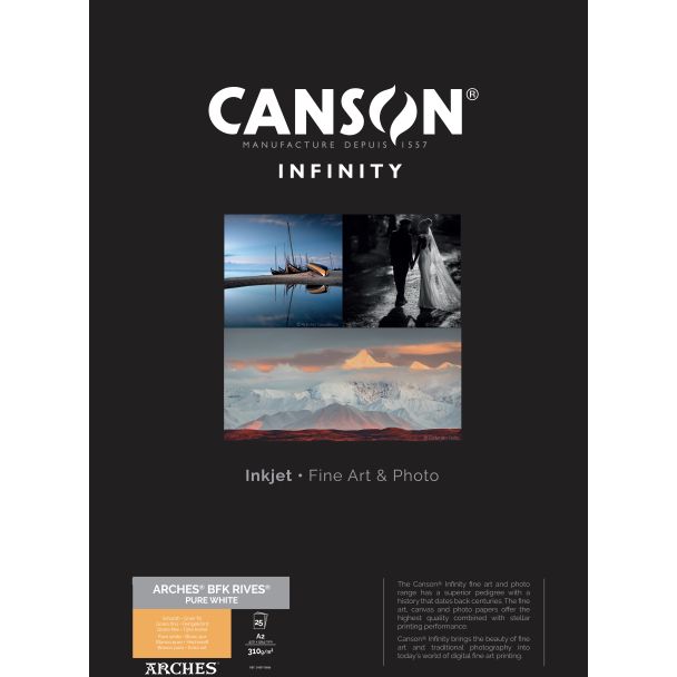Canson Infinity Arches BFK Rives Pure White gr310 A2x25
