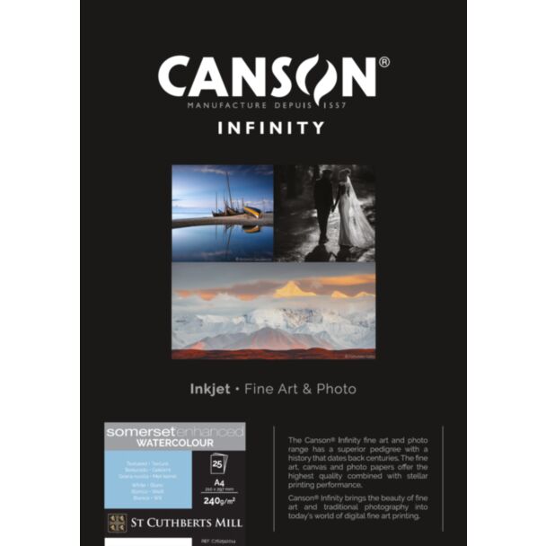 Canson Infinity Somerset Enhanced Watercolor Rag gr240 25xA4