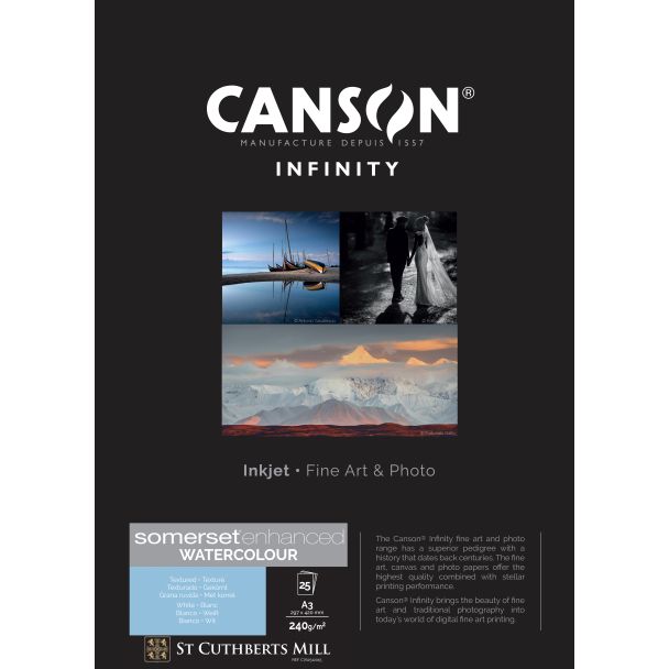 Canson Infinity Somerset Enhanced Watercolor Rag gr240 25xA3