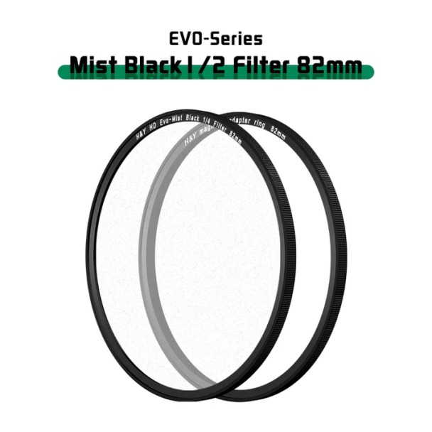 H&Y filtro EVO Mist Black 1/2 HD alluminio anodizzato 82mm e adattatore magnetico