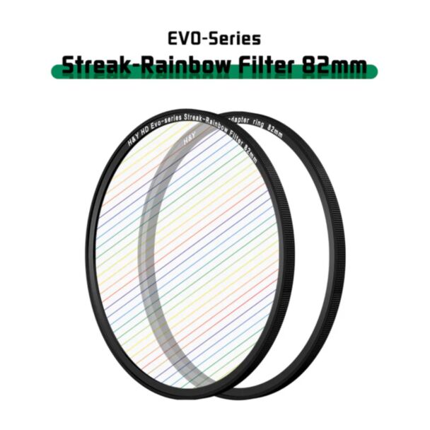 H&Y filtro EVO striscia-Rainbow HD alluminio anodizzato 82mm e adattatore magnetico