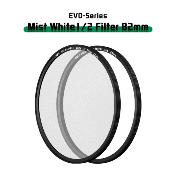 H&Y filtro EVO Mist White 1/2 HD alluminio anodizzato 82mm e adattatore magnetico