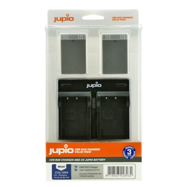 Jupio COL1004 carica batterie Batteria per fotocamera digitale USB