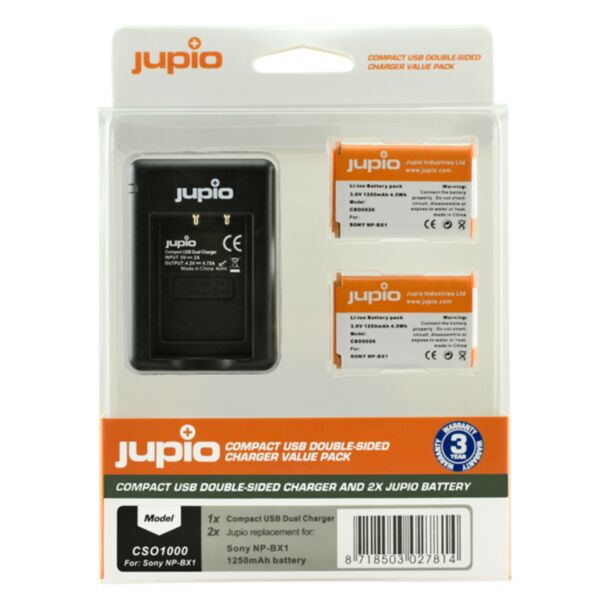 Jupio CSO1000 carica batterie Batteria per fotocamera digitale USB