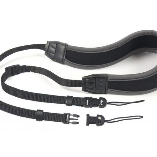 Kaiser 6743 tracolla Fotocamera Tessuto, Neoprene Nero