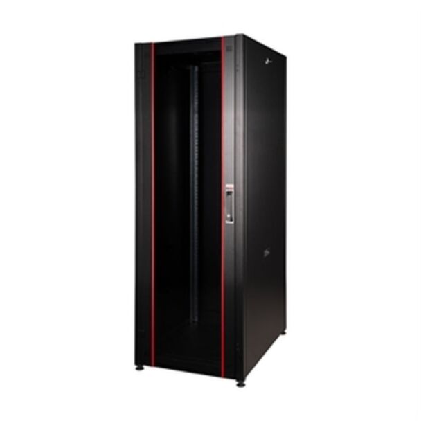 Link LK1942U68PVN network rack cabinet 19" 42U (H)2002, (W)600, (D)800 glass door series EAVI, black