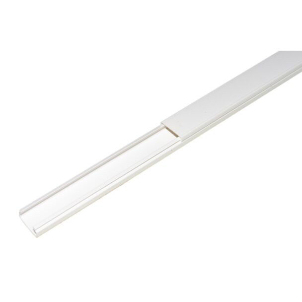 Link LK20510 canalina passacavi in pvc mm 20x10 1 m con coperchio scorrevole bianco