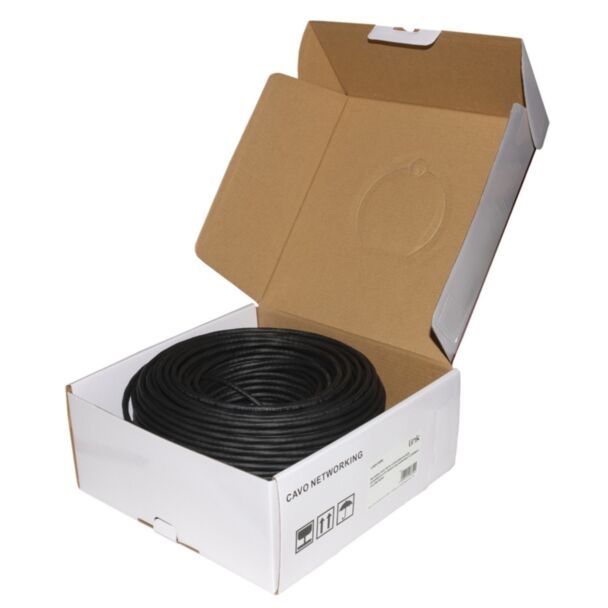 Link LK6A100BL bulk network cable Cat 6A UTP unshielded, stranded, AWG24, halogen free, 100 m, black
