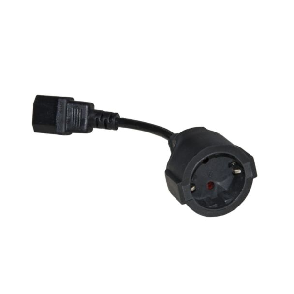 Link LKADSK cable adapter of power outlet Schuko German female - IEC C14 male cm 15