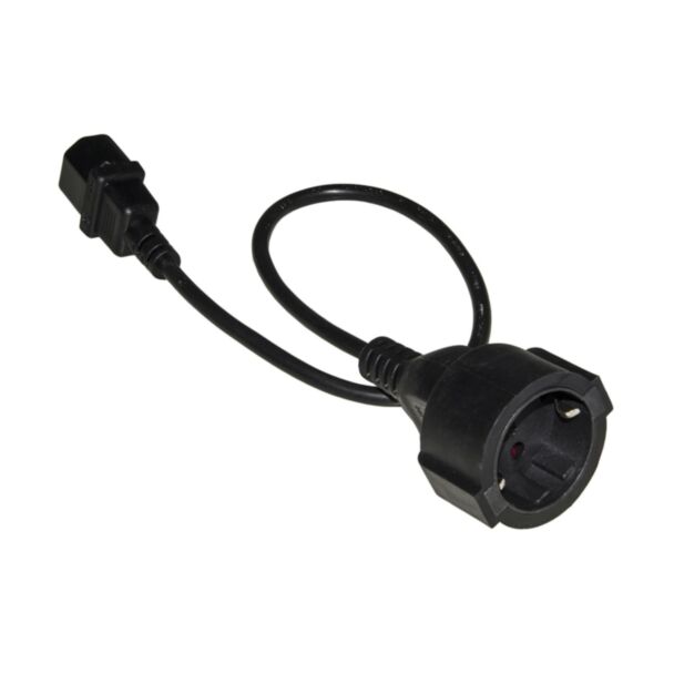 Link LKADSK05 cable adapter of power outlet Schuko German female - IEC C14 male cm 50