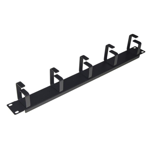 Link LKORG1UN cable management bar for cabinets 19" 1U 5 rings metal, black