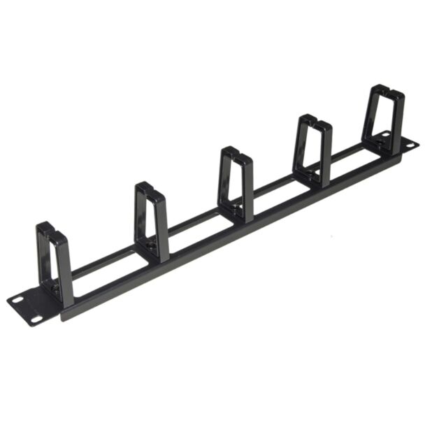 Link LKORG1UNP cable management bar perforated for cabinets 19" (1U) black with 5 hooks