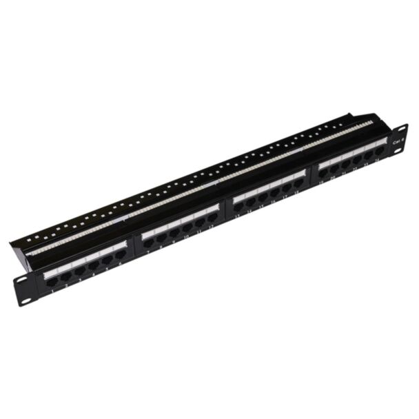 Link LKP624U patch panel 19" unshielded UTP 24 ports 8 pin RJ45 for networks category 6 black