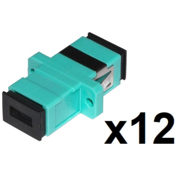 Link LKSCS312 pack of 12 fibre optic adapters SC/SC multimode simplex OM3 UPC
