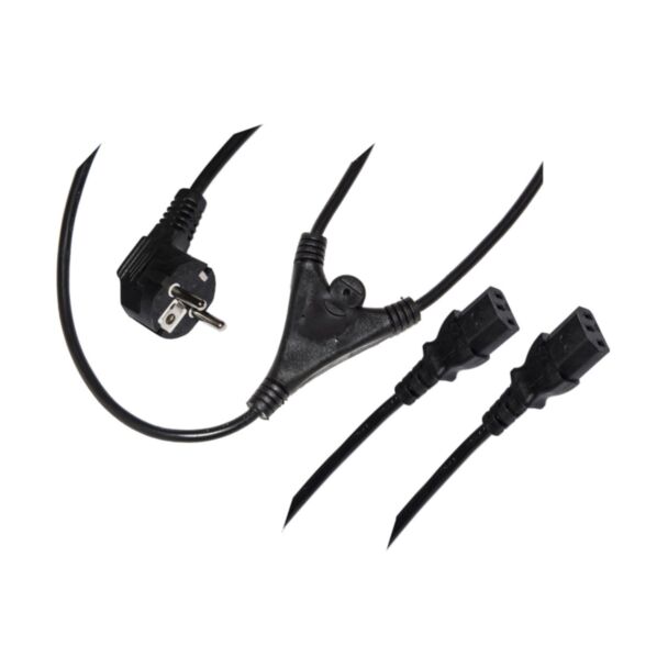 Link LKSKX2 power cable Schuko plug Schuko double outlet female IEC C13 1.7 m