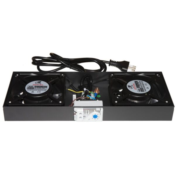 Link LKVENT2 modulo 2 ventole con termostato per armadi rack a muro Link colore nero