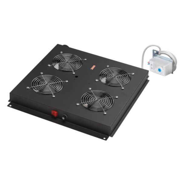 Link LKVENT2PTN gruppo 2 ventole con termostato per armadi rack Link EAVI nero