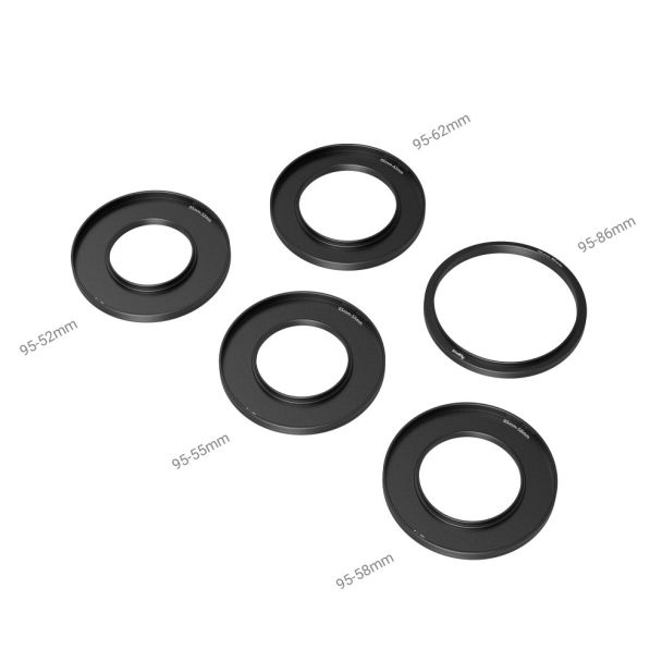 Kit di Anelli Adattatori per Obiettivo SmallRig (Φ52 / 55 / 58 / 62 / 86-95mm) 3383