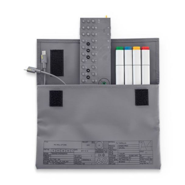 Teenage Engineering TE PVC Roll up grey Bag